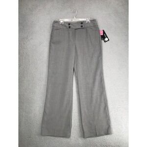 First Option Career Pants Size 12 Loose Leg Mid Rise Stretch Gray NWT